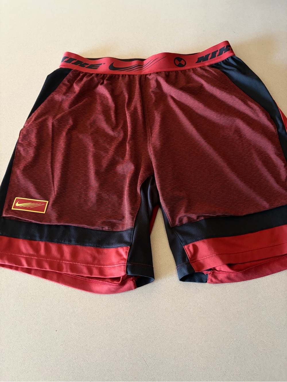 Nike Men’s Red and Black Athletic Shorts
